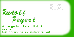 rudolf peyerl business card